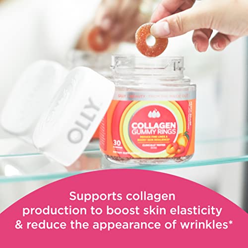 OLLY-Collagen-Gummy-Rings-25g-of-Clinically-Tested-Collagen-Boost-Skin-Elasticity-Reduce-Wrinkles-Adult-Supplement-Peach-Flavor-30-Count-0-0