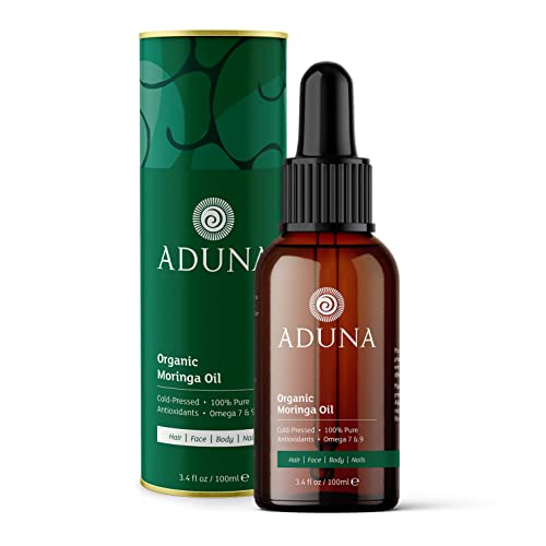 Aduna Organic Moringa Oil | 100% Natural Cold-Pressed for Skin, Hair & Nails | Multi-Purpose Moisturizing Beauty Oil With Antioxidants & Emollients | Lightweight & Fast-Absorbing | 100ml