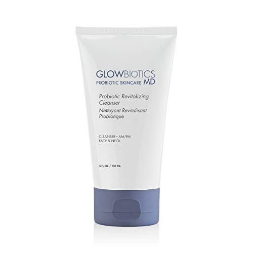 Glowbiotics Probiotic Revitalizing Cleanser 5 oz – Gentle Hydrating Face Wash with Probiotics, Peptides & Aloe Vera | Daily Cleanser for Sensitive, Dry & Aging Skin