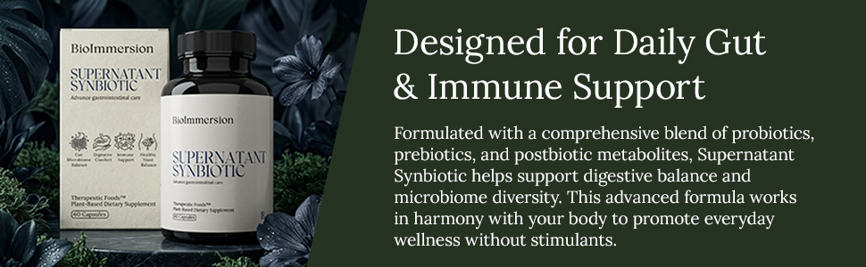 Daily synbiotic probiotic for gut microbiome digestive and immune system support capsules