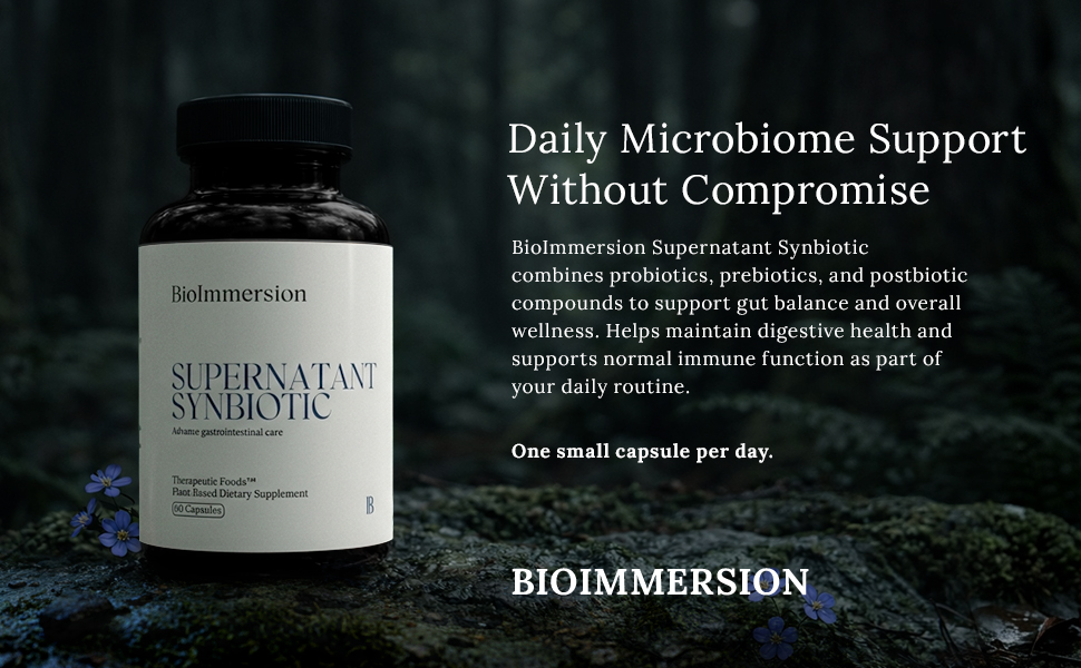 Daily synbiotic probiotic capsules for digestive balance gut microbiome and immune support