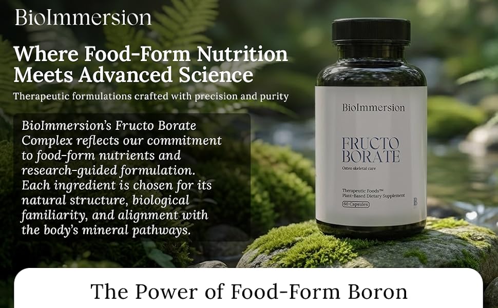Food form boron supplement for bone joint mineral support plant based boron capsules