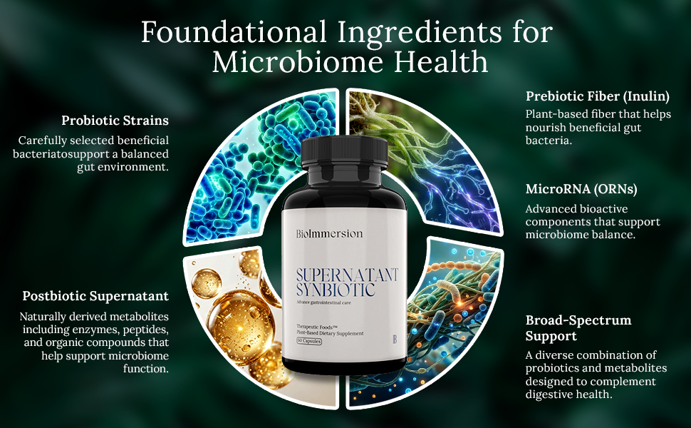 Synbiotic probiotic with prebiotics postbiotics and inulin for digestive microbiome support